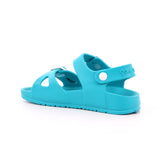 SANDALIA HEBILLAS MAT AQUA