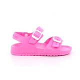 SANDALIA HEBILLAS MAT FUCSIA