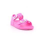 SANDALIA HEBILLAS MAT FUCSIA