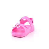 SANDALIA HEBILLAS MAT FUCSIA