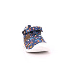 SANDALIA ESTAMPADA PIQUE AZUL MARINO