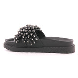 CIABATTA DONNA SMOTH BLACK