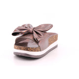 CIABATTA DONNA METAL BROWN
