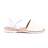 EVOCA JUNIOR GLITTER/NAPPA BIANCO