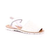 EVOCA JUNIOR GLITTER/NAPPA BIANCO