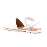 EVOCA JUNIOR GLITTER/NAPPA BIANCO