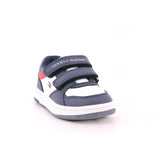 SNEAKER BASSA VELCRO BLU/BIANCO