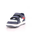 SNEAKER BASSA VELCRO BLU/BIANCO