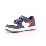 SNEAKER BASSA VELCRO BLU/BIANCO