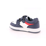 SNEAKER BASSA VELCRO BLU/BIANCO