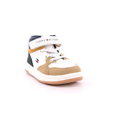 SNEAKER ALTA LACCI/VELCRO BEIGE/OFF WHITE/BLU