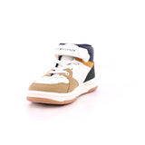 SNEAKER ALTA LACCI/VELCRO BEIGE/OFF WHITE/BLU