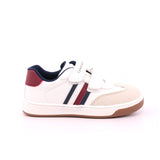 SNEAKER STRIPES BASSA VELCRO BLU