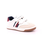 SNEAKER STRIPES BASSA VELCRO BLU