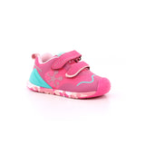 SNEAKER LOGO REJILLA FUCSIA