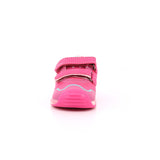 SNEAKER LOGO REJILLA FUCSIA