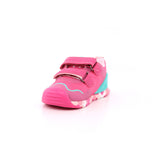 SNEAKER LOGO REJILLA FUCSIA