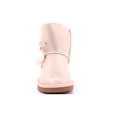 BOTA POMPONES MAT BEIGE