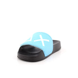 BOY'S SLIPPERS LOGO 1113 NERO/TURQUESE