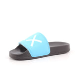 BOY'S SLIPPERS LOGO 1113 NERO/TURQUESE