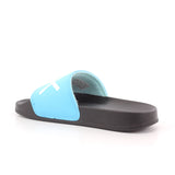 BOY'S SLIPPERS LOGO 1113 NERO/TURQUESE