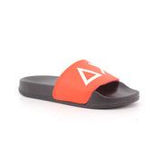 BOY'S SLIPPERS LOGO  1192NERO/LAMPONE