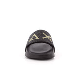 GIRL'S SLIPPERS LOGO STRASS 11 NERO