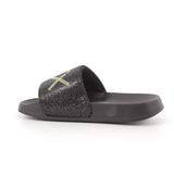 GIRL'S SLIPPERS LOGO STRASS 11 NERO