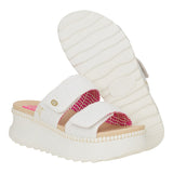 DELRAY SLIDE EYELET WHITE