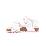 SANDALIA ESTAMPADA MAT BLANCO