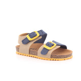 SANDALIA BIO BASICO MAT BEIGE Y AZUL MARINO