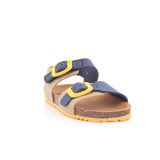 SANDALIA BIO BASICO MAT BEIGE Y AZUL MARINO