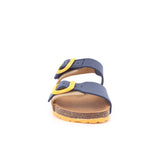 SANDALIA BIO BASICO MAT BEIGE Y AZUL MARINO