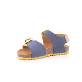 SANDALIA BIO BASICO MAT BEIGE Y AZUL MARINO