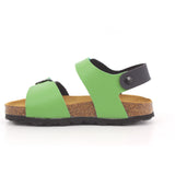 SANDALO BAMBINO NAPPA BLU/VERDE 004