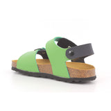 SANDALO BAMBINO NAPPA BLU/VERDE 004