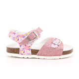 SANDALO BAMBINA GLITTER FINE ROSA/GARDEN 017