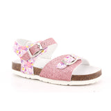 SANDALO BAMBINA GLITTER FINE ROSA/GARDEN 017