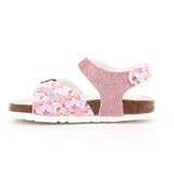 SANDALO BAMBINA GLITTER FINE ROSA/GARDEN 017