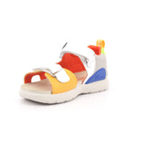 SANDALIA URBAN NAPA BLANCO Y AMARILLO