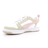 PUMA REBOUND V6 LO JR -PUMA WHITE-MAUVE