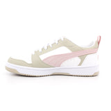 PUMA REBOUND V6 LO JR -PUMA WHITE-MAUVE
