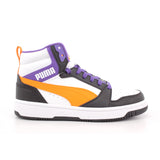 PUMA REBOUND V6 MID JR PUMA WHITE-ORANGE