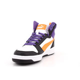 PUMA REBOUND V6 MID JR PUMA WHITE-ORANGE