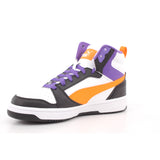 PUMA REBOUND V6 MID JR PUMA WHITE-ORANGE
