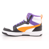 PUMA REBOUND V6 MID JR PUMA WHITE-ORANGE