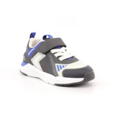 SNEAKER LUCES MAT NEGRO Y AZUL ELÉCTRICO