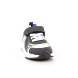 SNEAKER LUCES MAT NEGRO Y AZUL ELÉCTRICO