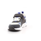 SNEAKER LUCES MAT NEGRO Y AZUL ELÉCTRICO