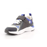 SNEAKER LUCES MAT NEGRO Y AZUL ELÉCTRICO